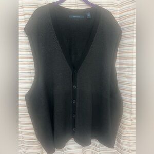 Perry Ellis Black Cardigan Sweater